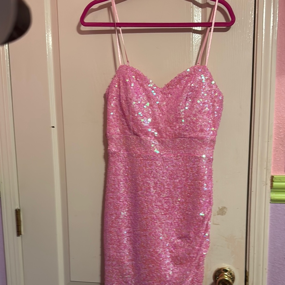 Pink Sequin Dress